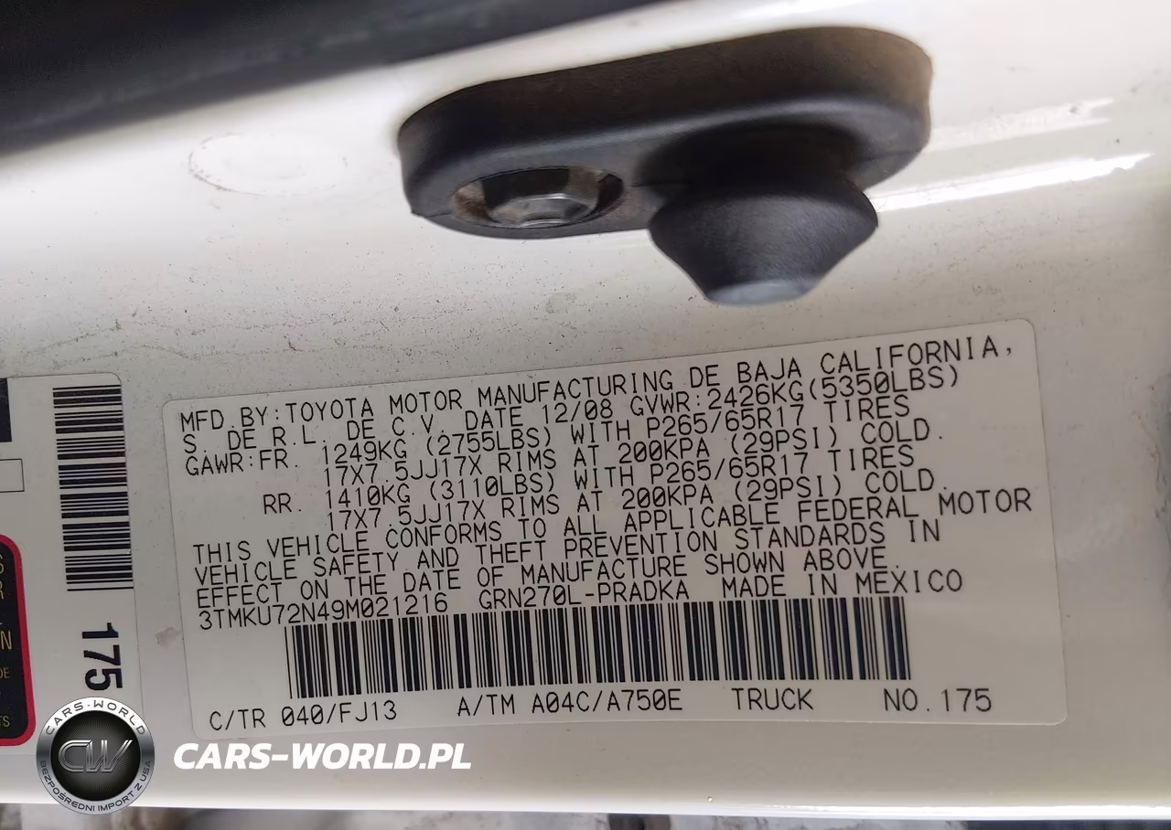 2009 Toyota Tacoma Prerunner V6 VIN:3TMKU72N49M021216 - 9