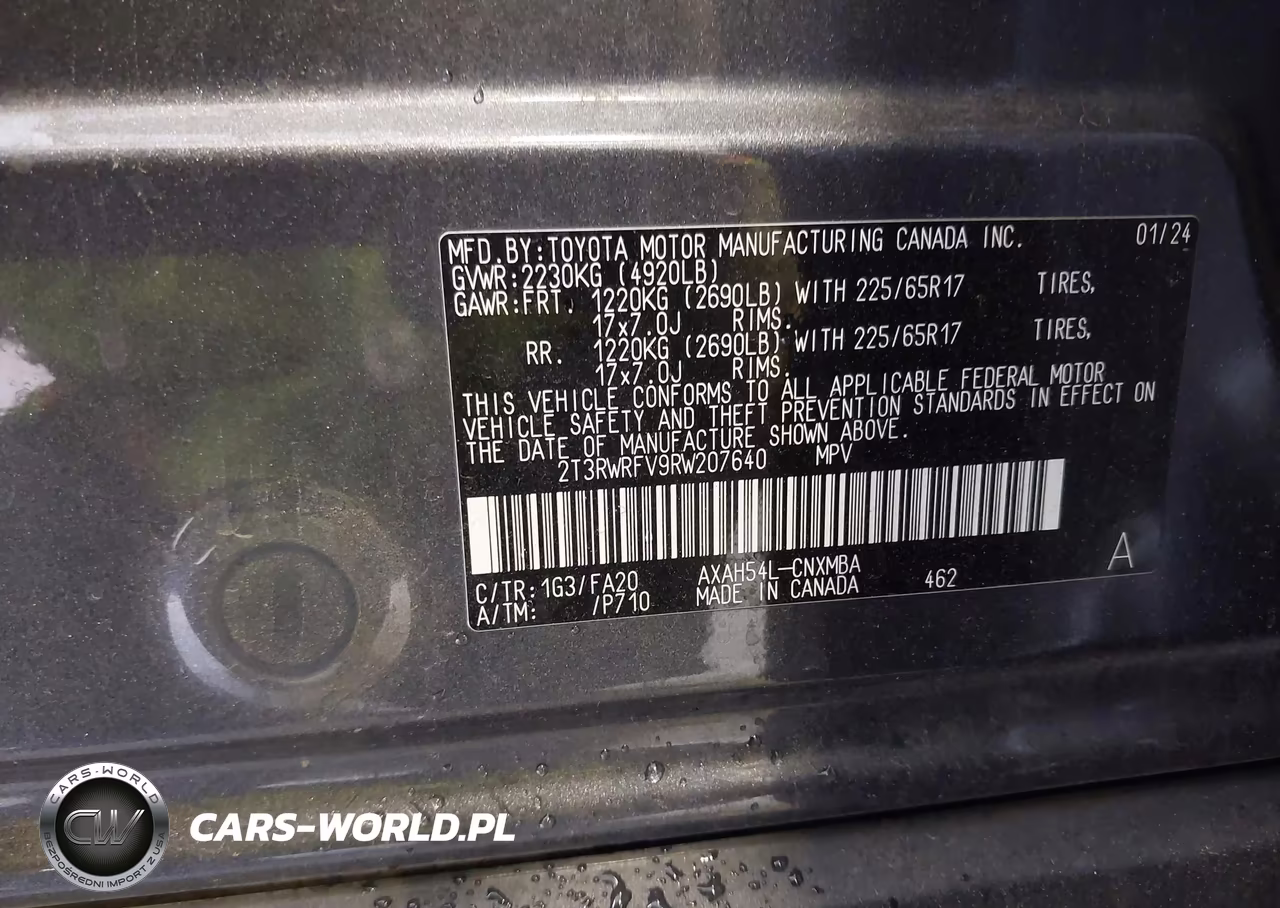 2024 Toyota Rav4 Hybrid Xle VIN:2T3RWRFV9RW207640 - 9