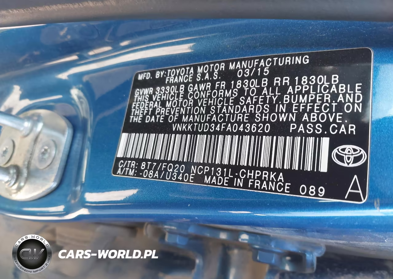 2015 Toyota Yaris L VIN:VNKKTUD34FA043620 - 9