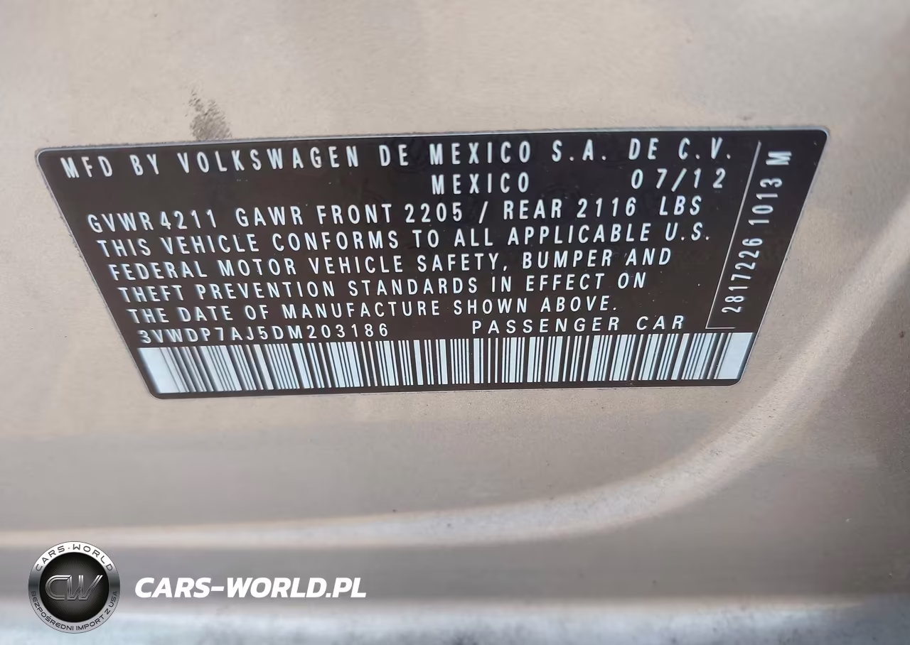 2013 Volkswagen Jetta 2.5L Se VIN:3VWDP7AJ5DM203186 - 9