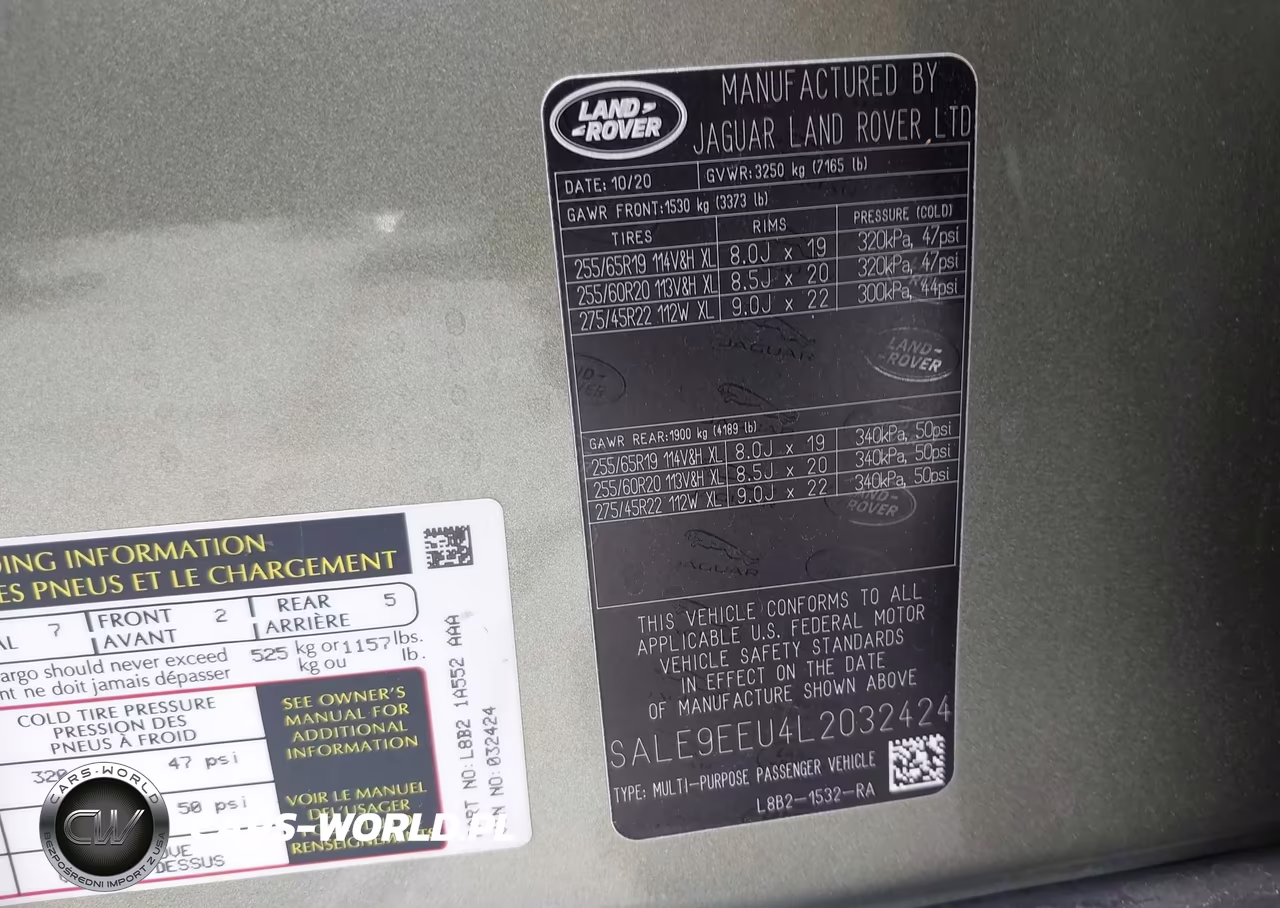 2020 Land Rover Defender 110 Hse VIN:SALE9EEU4L2032424 - 9