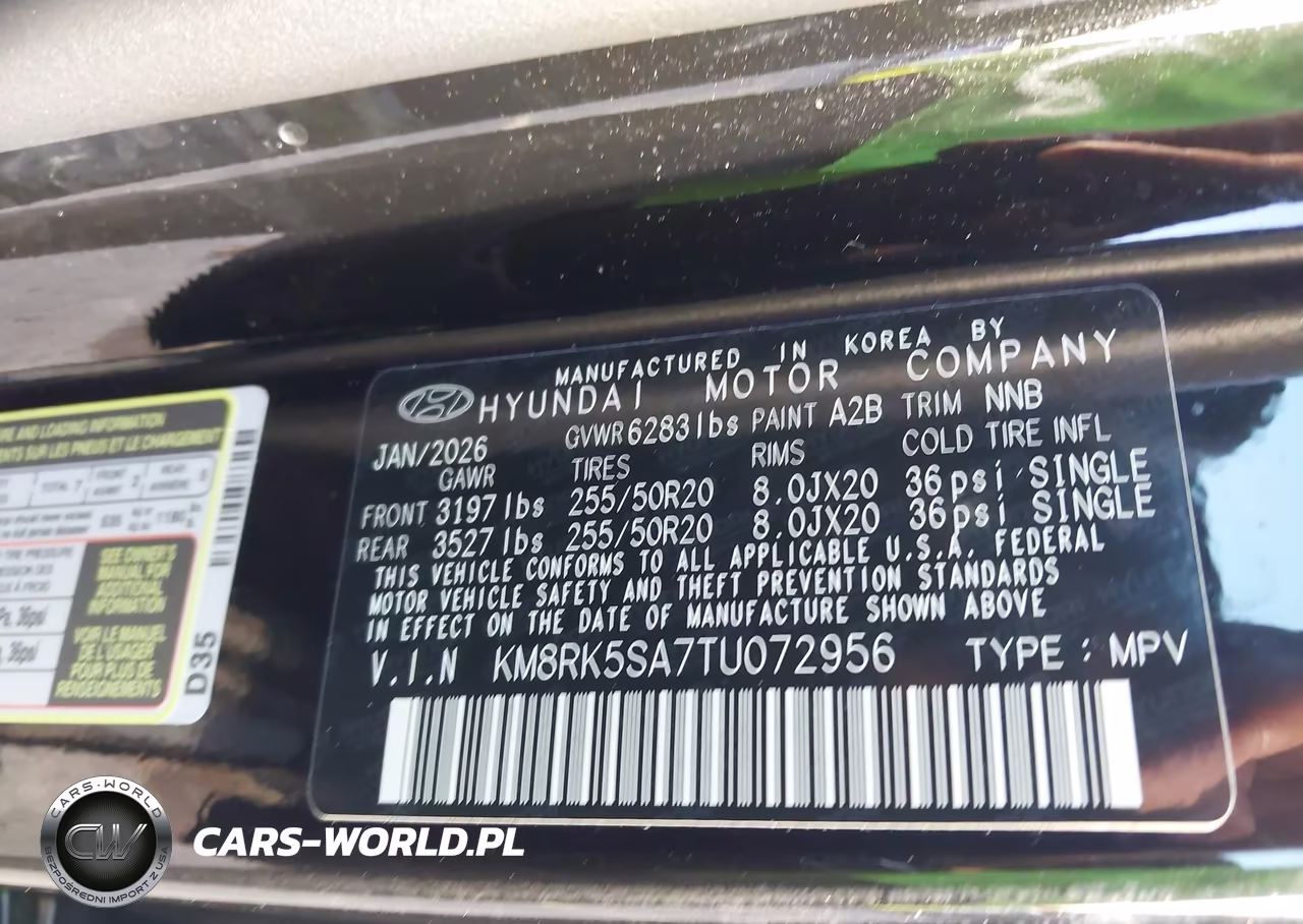 2026 Hyundai Palisade Hev Limited VIN:KM8RK5SA7TU072956 - 9