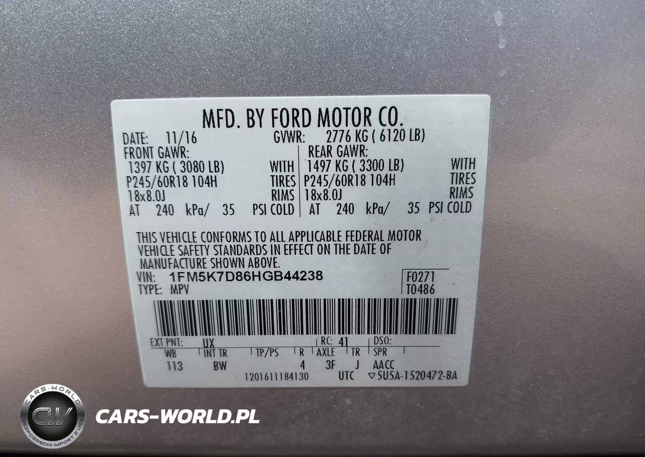 2017 Ford Explorer Xlt VIN:1FM5K7D86HGB44238 - 9