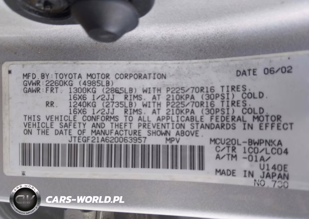 2002 Toyota Highlander Limited V6 VIN:JTEGF21A620063957 - 9
