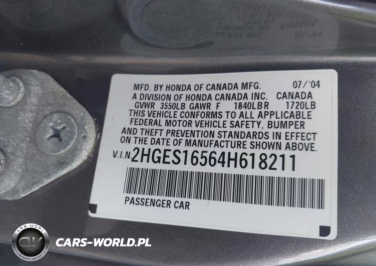 2004 Honda Civic Lx VIN:2HGES16564H618211 - 9
