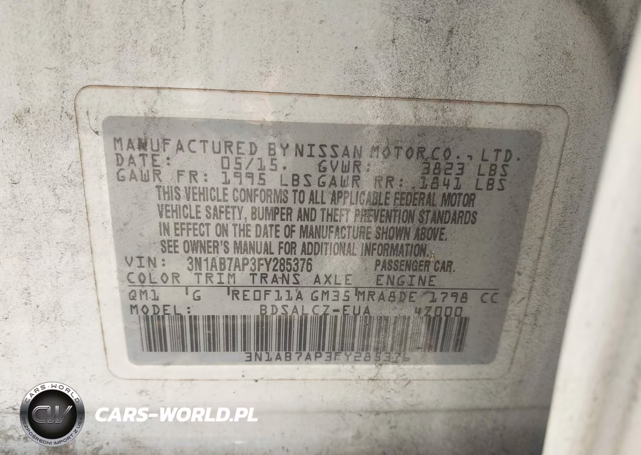 2015 Nissan Sentra S VIN:3N1AB7AP3FY285376 - 9