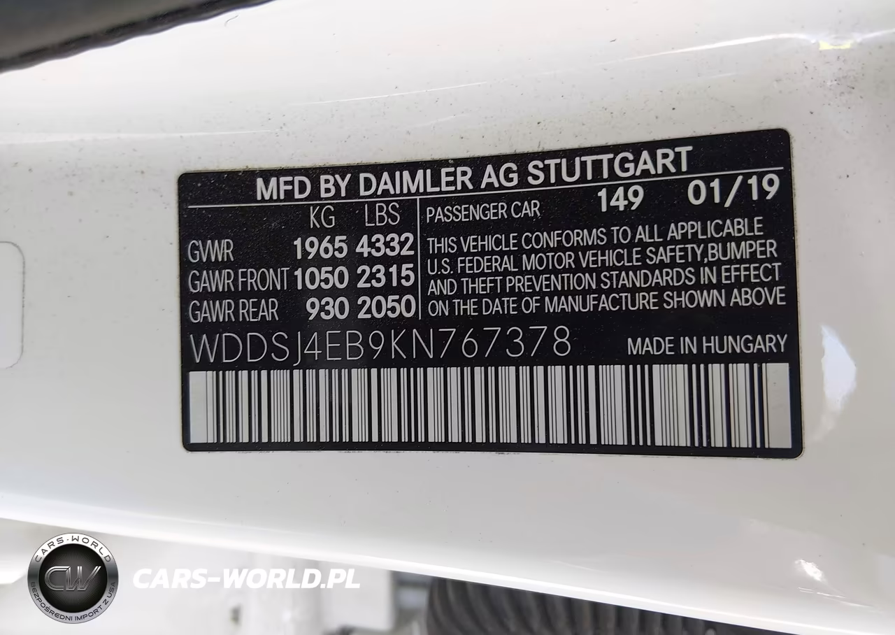 2019 Mercedes-Benz Cla 250 VIN:WDDSJ4EB9KN767378 - 9