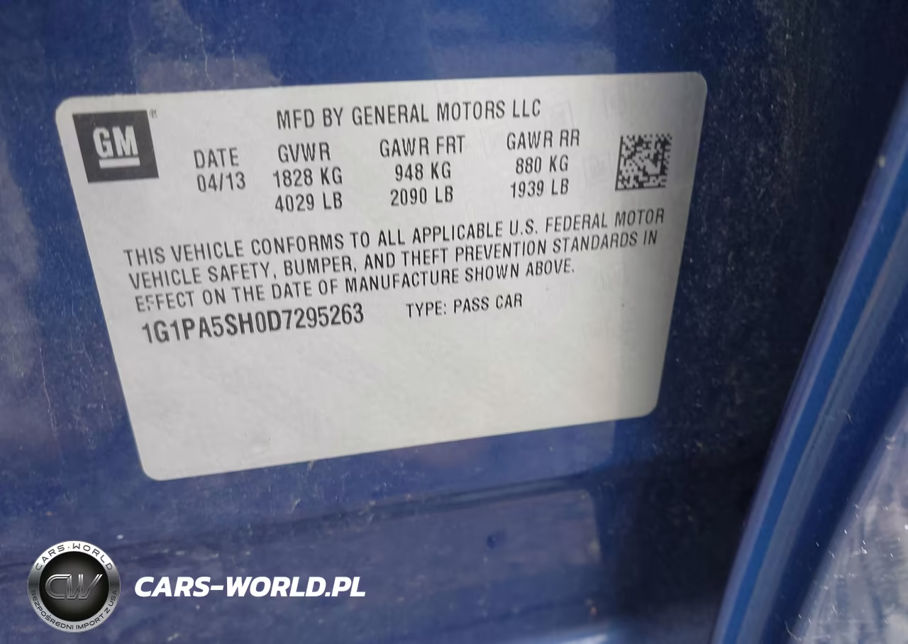 2013 Chevrolet Cruze Ls Auto VIN:1G1PA5SH0D7295263 - 9