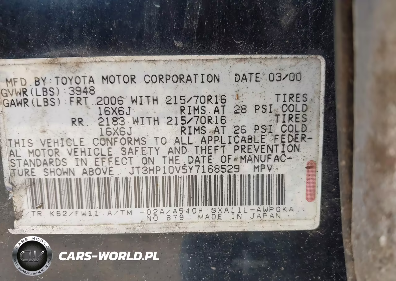 2000 Toyota Rav4 VIN:JT3HP10V5Y7168529 - 9