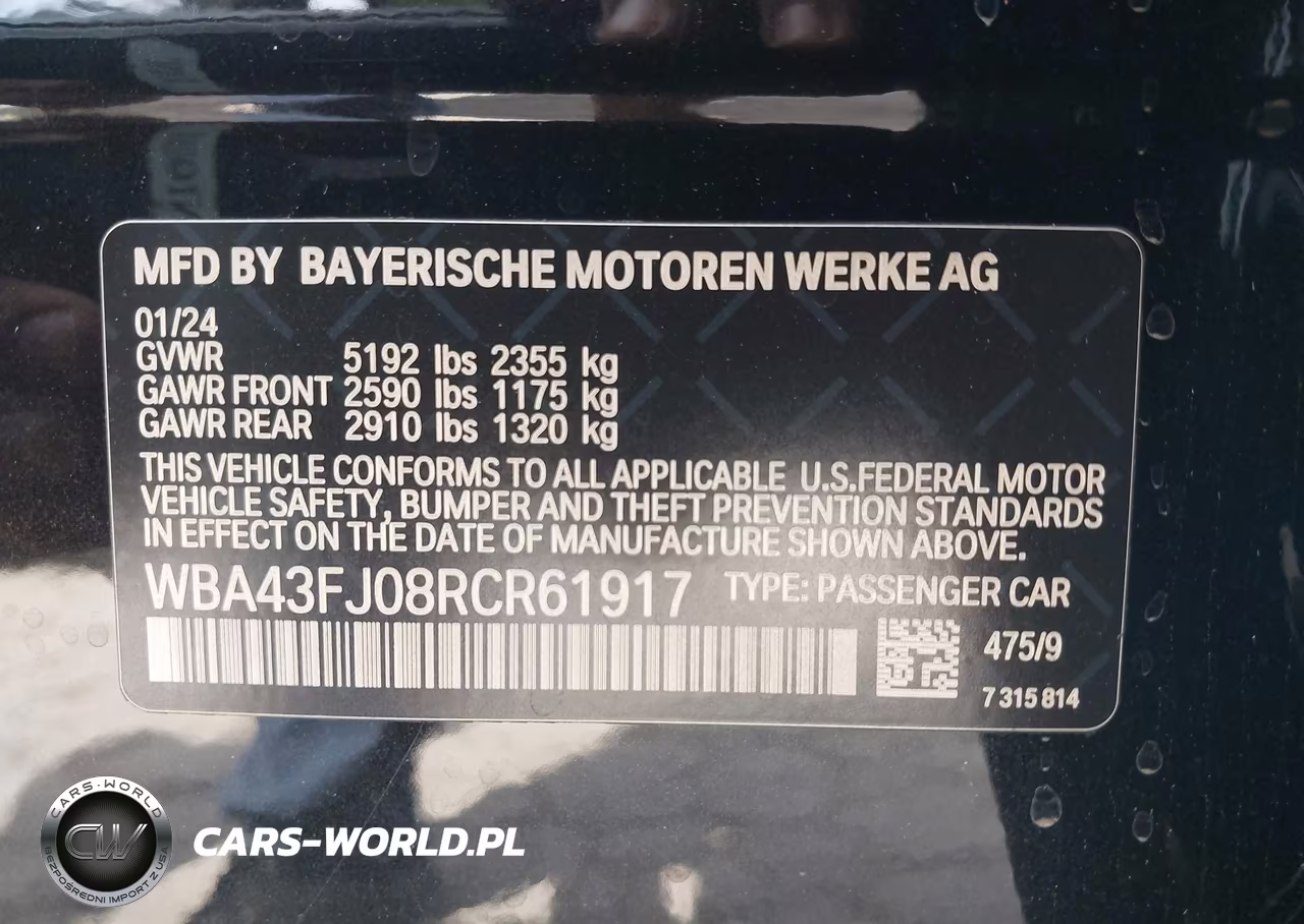 2024 BMW 530I VIN:WBA43FJ08RCR61917 - 9