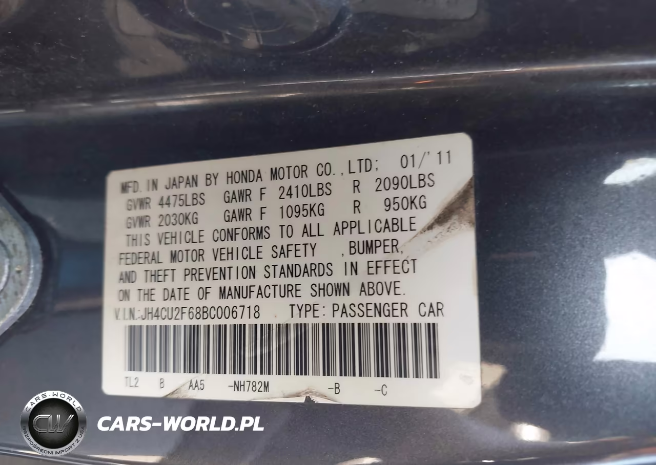 2011 Acura Tsx 2.4 VIN:JH4CU2F68BC006718 - 9