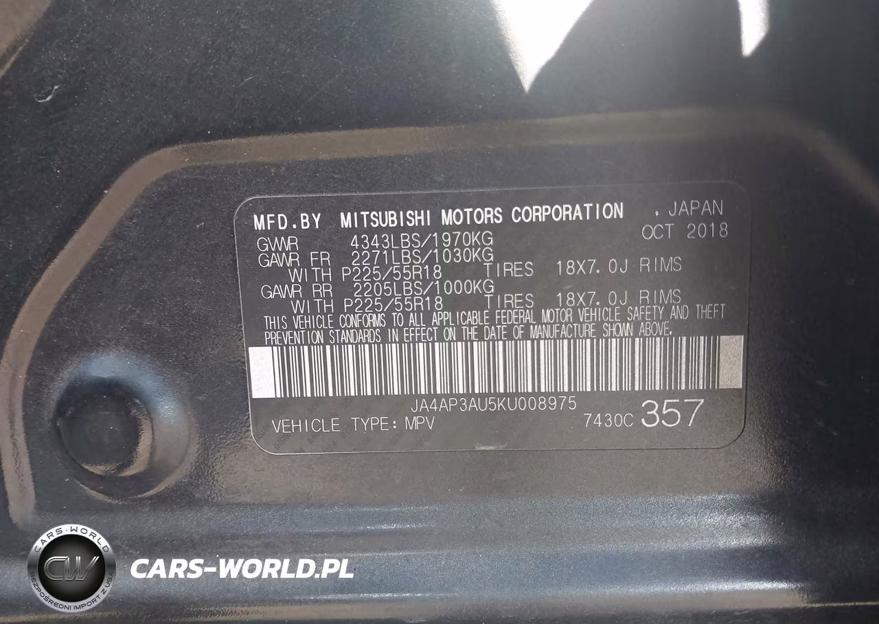 2019 Mitsubishi Outlander Sport 2.0 Es VIN:JA4AP3AU5KU008975 - 9