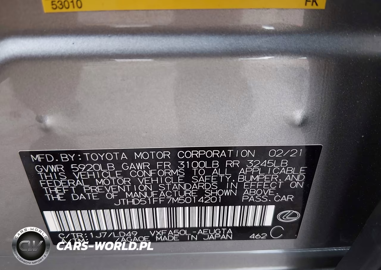 2021 Lexus Ls 500 VIN:JTHD51FF7M5014201 - 9