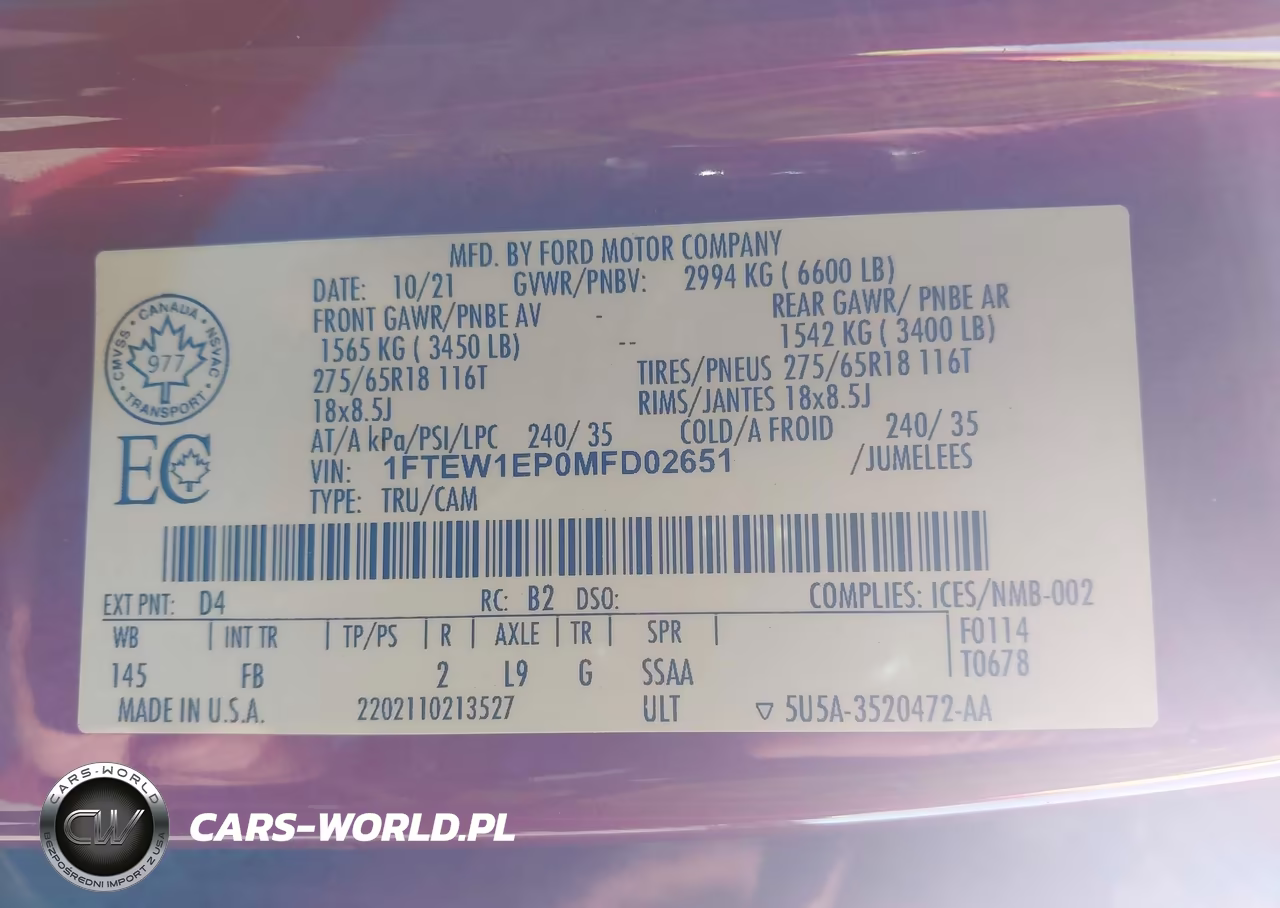 2021 Ford F-150 Xlt VIN:1FTEW1EP0MFD02651 - 9