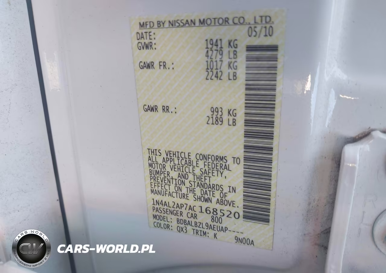 2010 Nissan Altima 2.5 S VIN:1N4AL2AP7AC168520 - 9