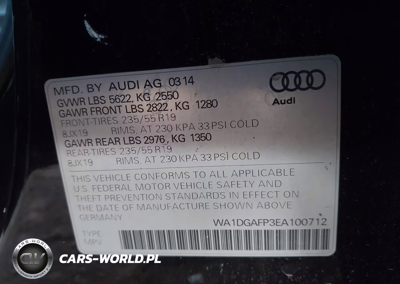 2014 Audi Q5 3.0T Premium Plus VIN:WA1DGAFP3EA100712 - 9