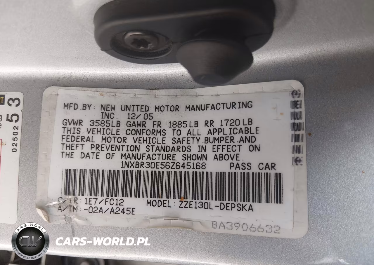 2006 Toyota Corolla S VIN:1NXBR30E56Z645168 - 9