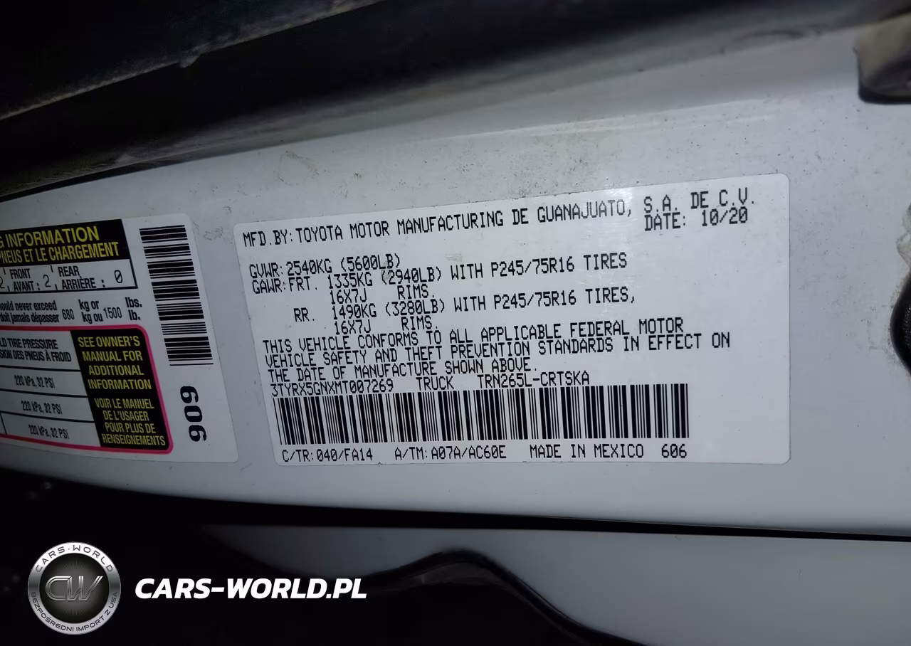 2021 Toyota Tacoma Sr VIN:3TYRX5GNXMT007269 - 9
