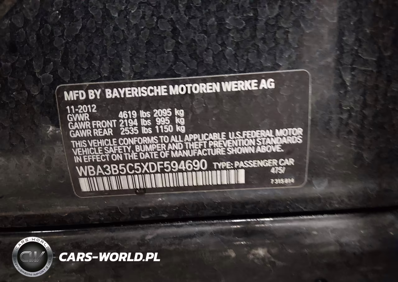 2013 BMW 328I xDrive VIN:WBA3B5C5XDF594690 - 9