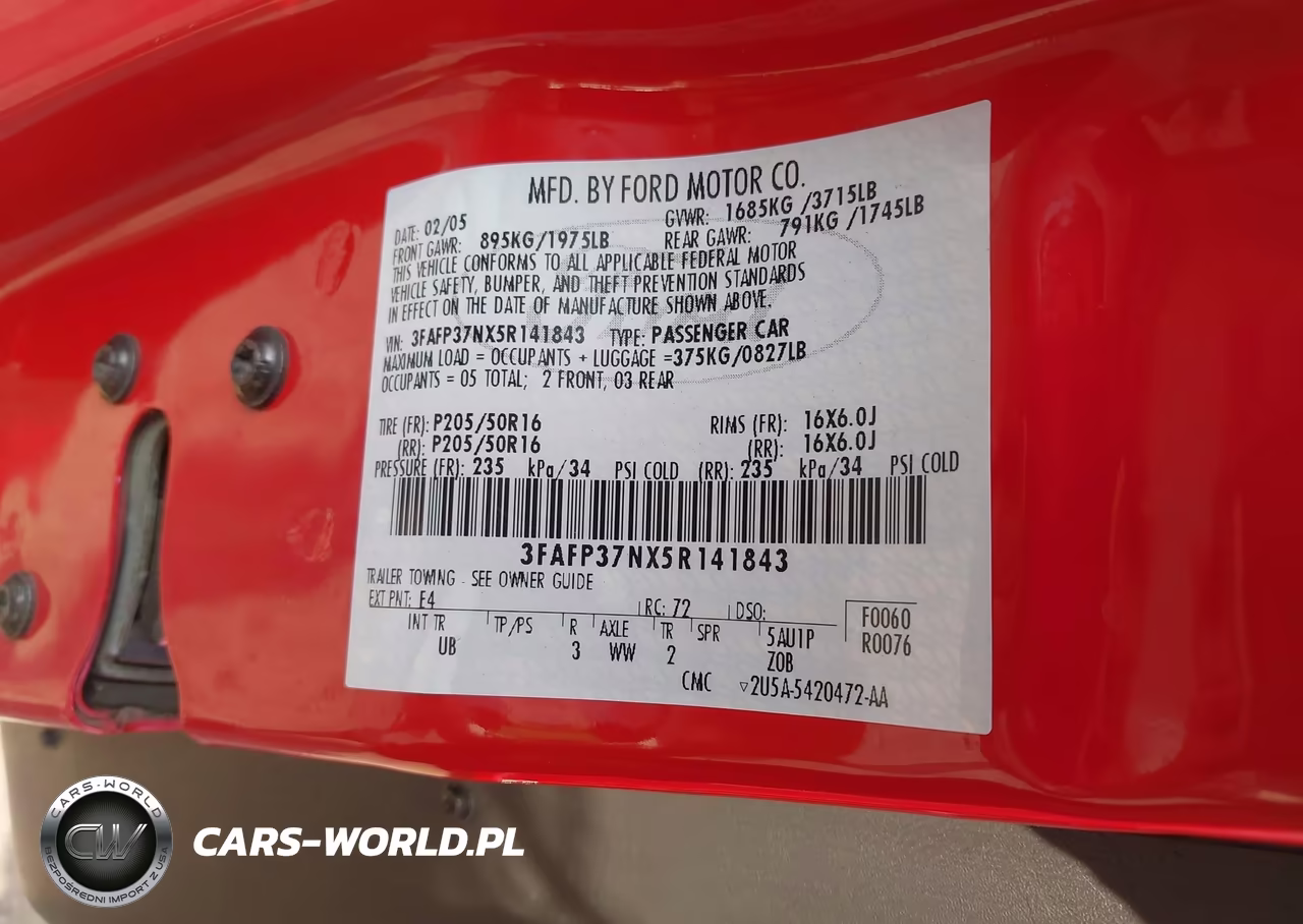 2005 Ford Focus Zx5 VIN:3FAFP37NX5R141843 - 9