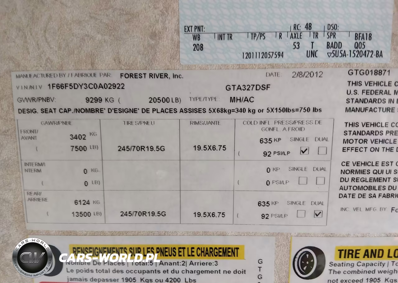 2012 Ford F53 VIN:1F66F5DY3C0A02922 - 16