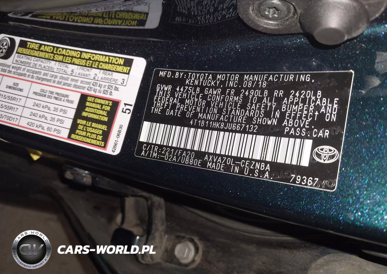 2018 Toyota Camry Le VIN:4T1B11HK8JU667132 - 9