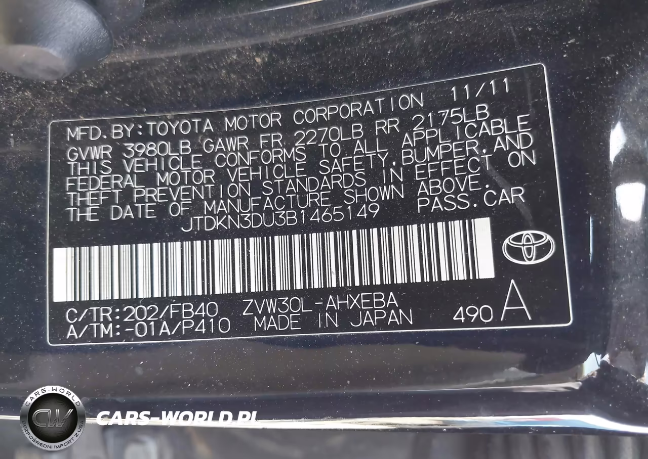 2011 Toyota Prius Two VIN:JTDKN3DU3B1465149 - 9