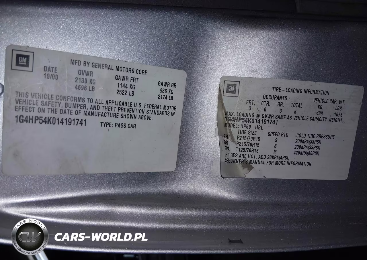 2001 Buick Lesabre Custom VIN:1G4HP54K014191741 - 9