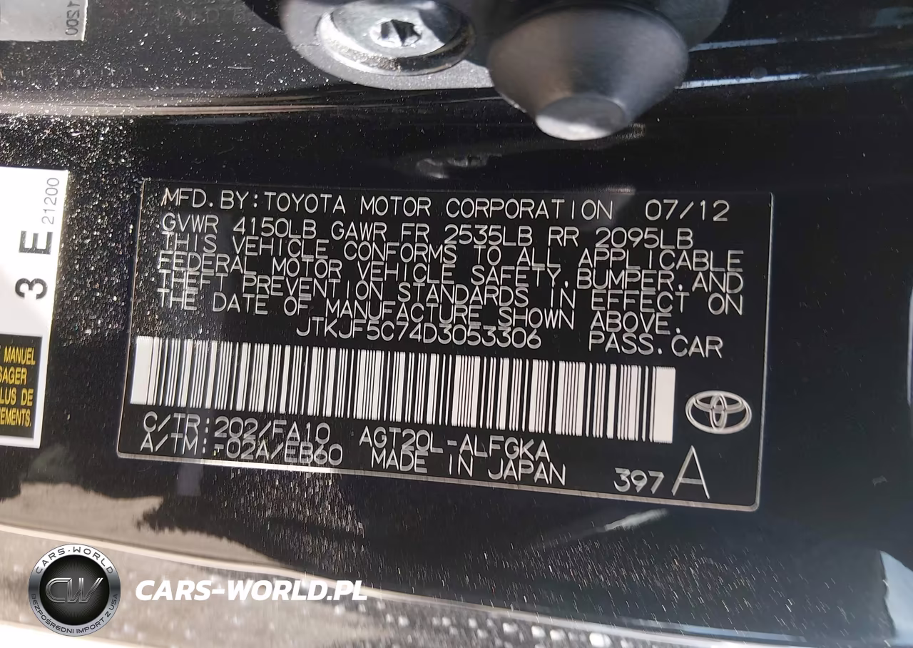 2013 Scion Tc VIN:JTKJF5C74D3053306 - 9