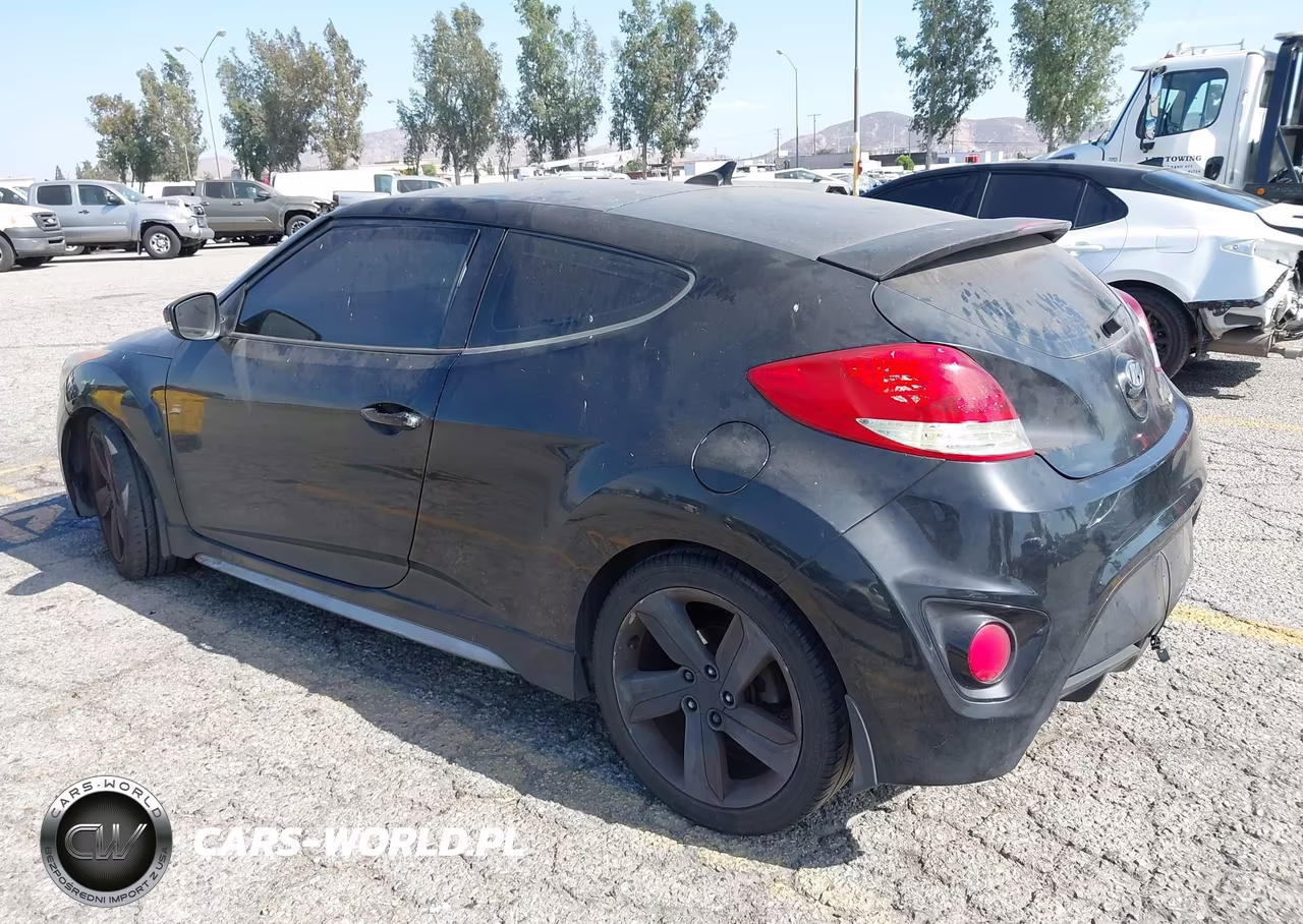 2013 Hyundai Veloster Turbo W-Blue VIN:KMHTC6AE0DU147592 - 3