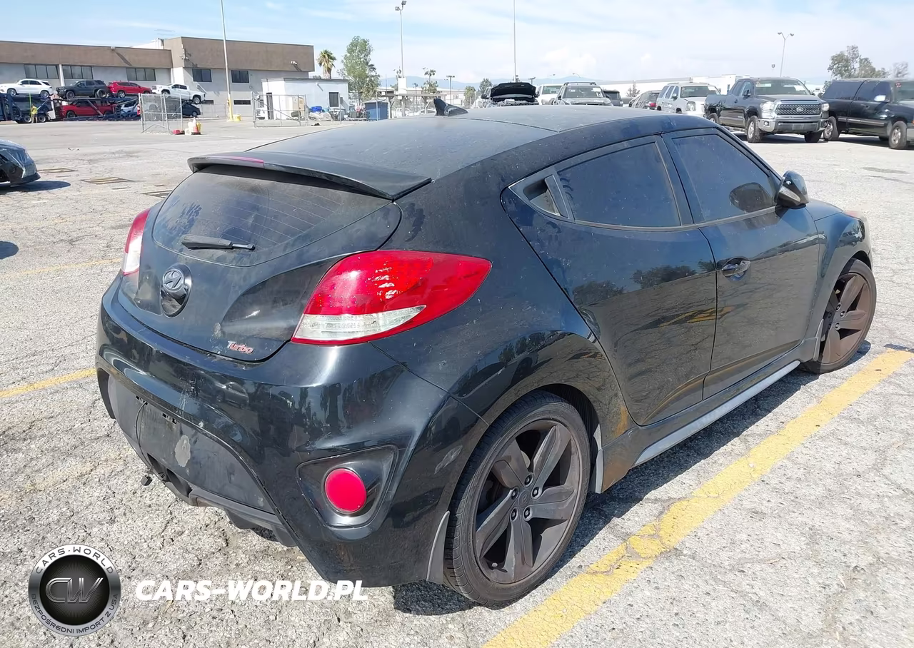 2013 Hyundai Veloster Turbo W-Blue VIN:KMHTC6AE0DU147592 - 4