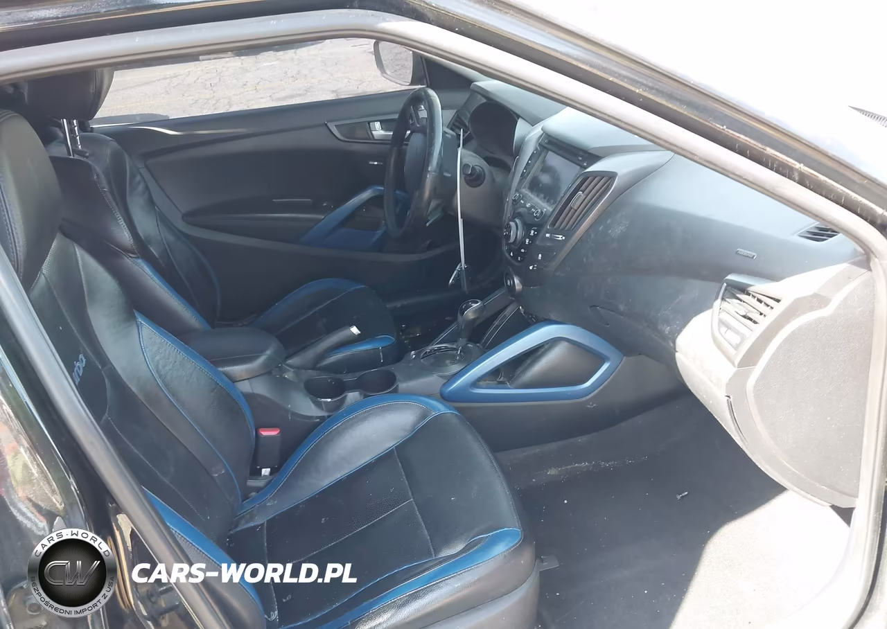 2013 Hyundai Veloster Turbo W-Blue VIN:KMHTC6AE0DU147592 - 5