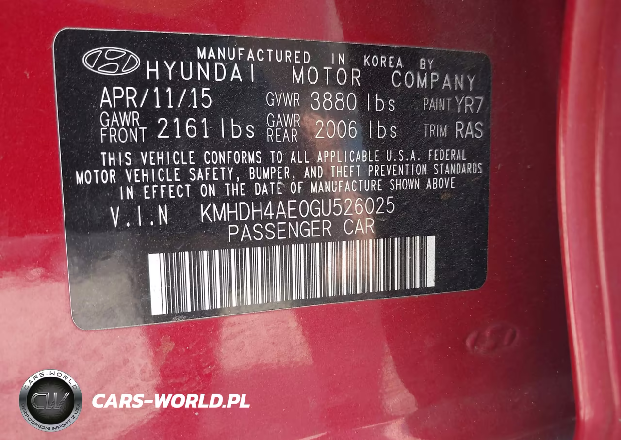 2016 Hyundai Elantra Se VIN:KMHDH4AE0GU526025 - 9