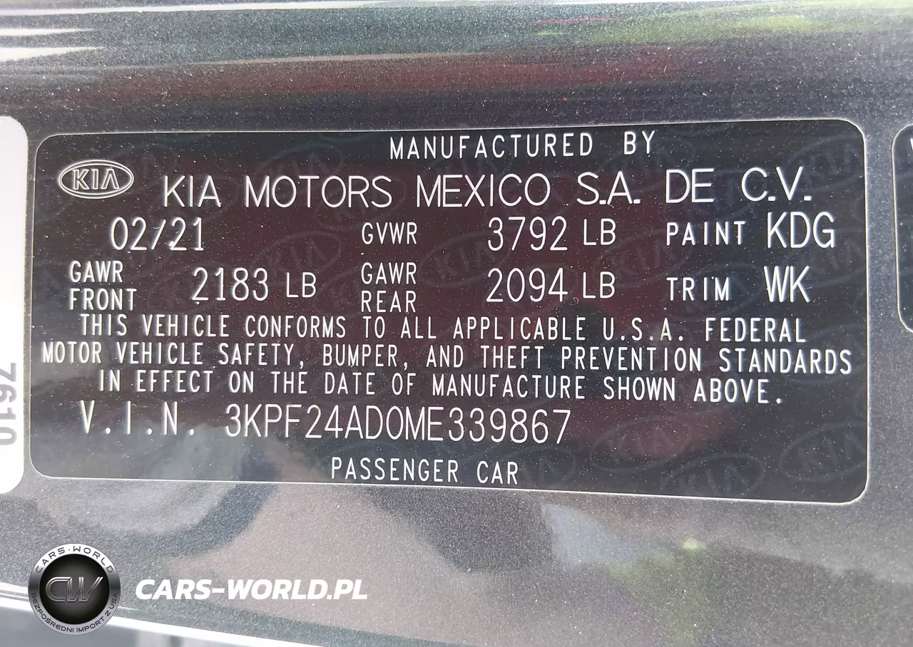 2021 Kia Forte Lxs VIN:3KPF24AD0ME339867 - 9
