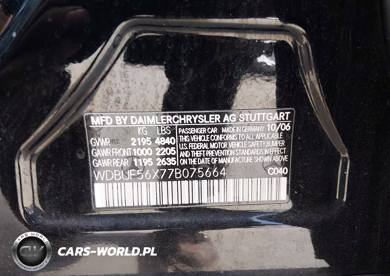 2007 Mercedes-Benz E 350 VIN:WDBUF56X77B075664 - 9