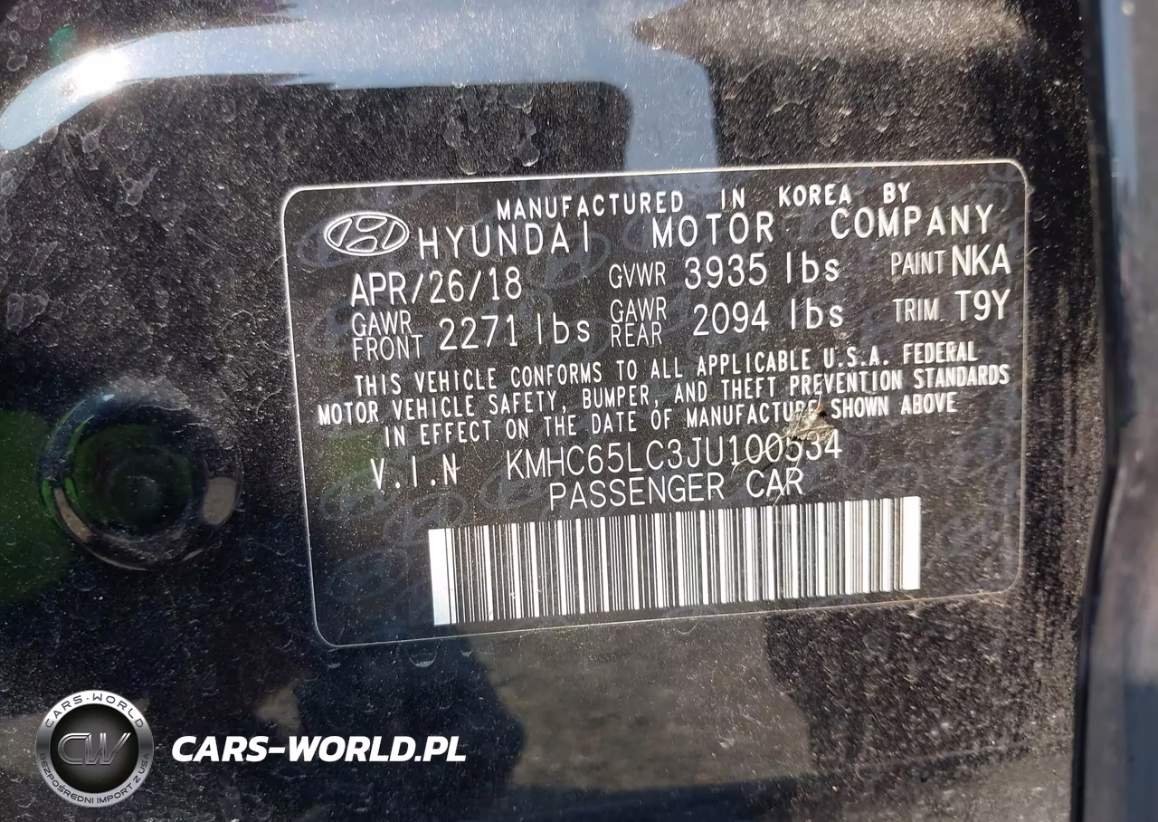2018 Hyundai Ioniq Hybrid Blue VIN:KMHC65LC3JU100534 - 9