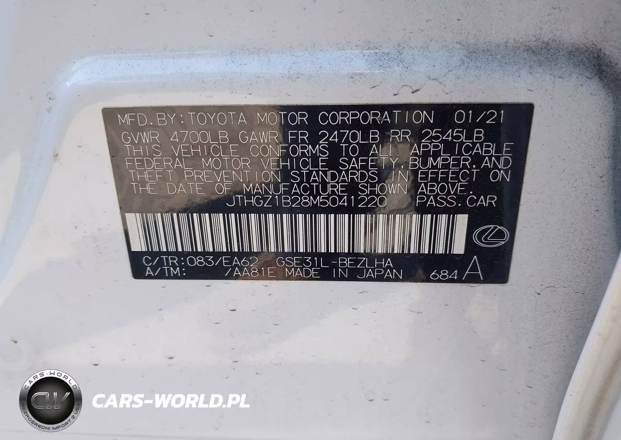 2021 Lexus Is 350 F Sport VIN:JTHGZ1B28M5041220 - 9