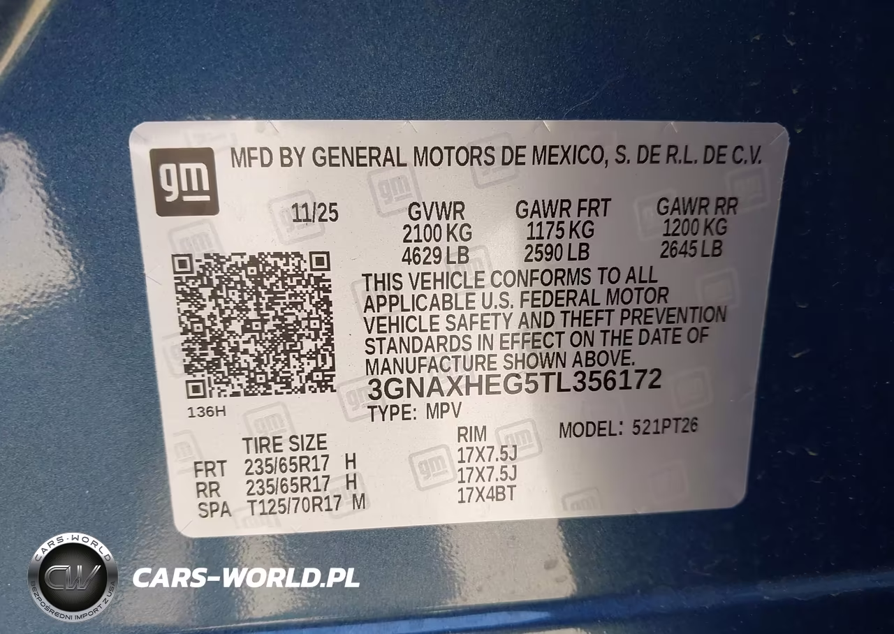 2026 Chevrolet Equinox Fwd Lt VIN:3GNAXHEG5TL356172 - 9