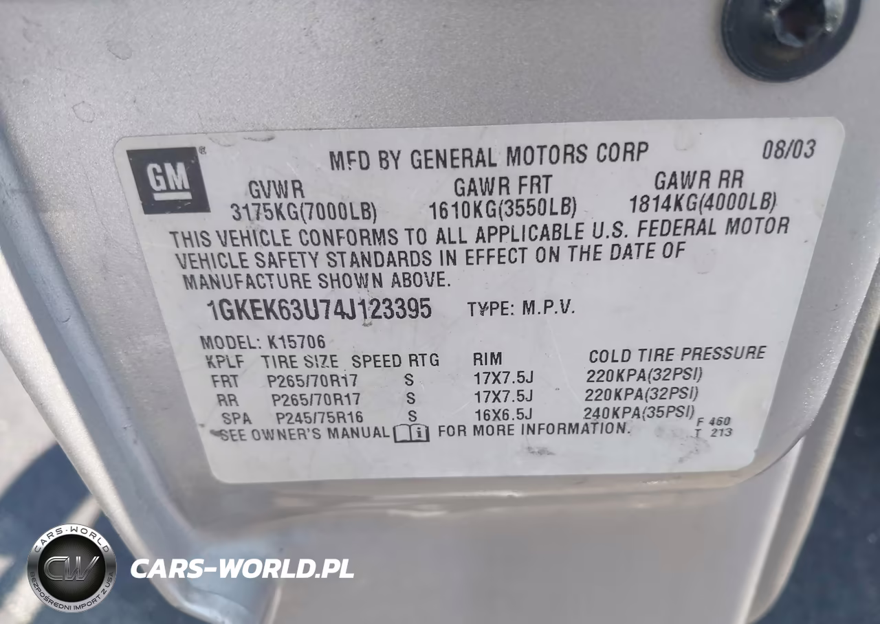 2004 GMC Yukon Denali VIN:1GKEK63U74J123395 - 9