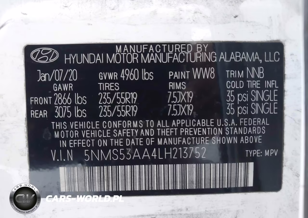 2020 Hyundai Santa Fe Limited 2.0T VIN:5NMS53AA4LH213752 - 9