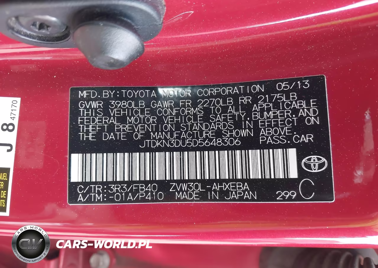2013 Toyota Prius Three VIN:JTDKN3DU5D5648306 - 9