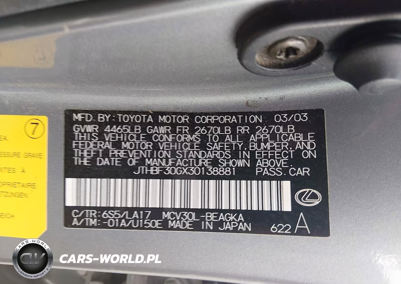 2003 Lexus Es 300 VIN:JTHBF30GX30138881 - 9