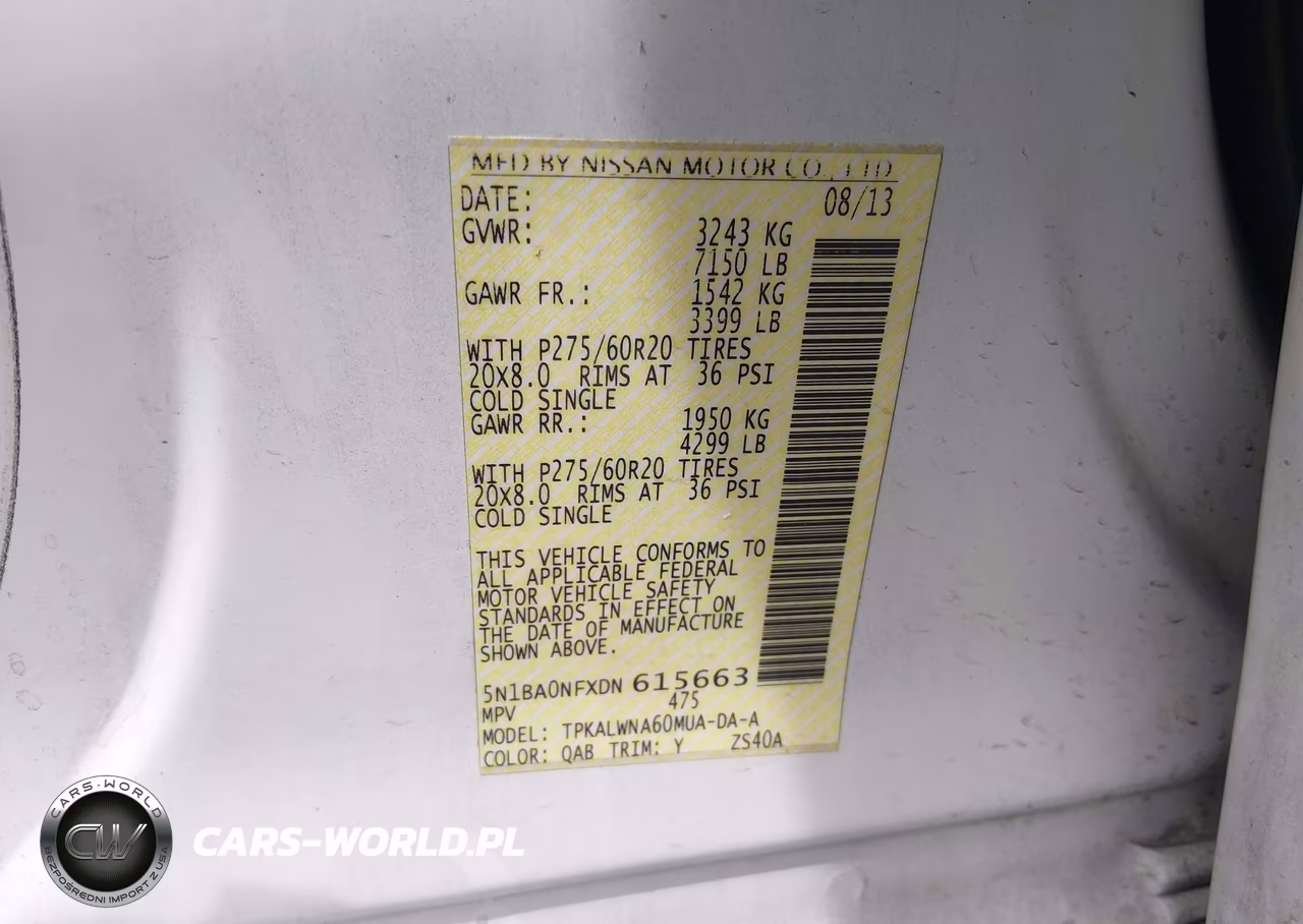 2013 Nissan Armada Platinum VIN:5N1BA0NFXDN615663 - 9
