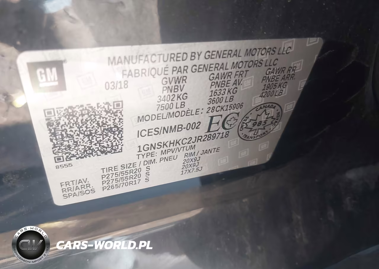 2018 Chevrolet Suburban Lt VIN:1GNSKHKC2JR289718 - 9