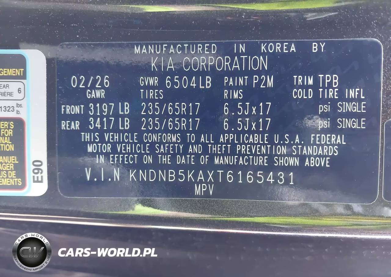 2026 Kia Carnival Mpv Hybrid Lxs VIN:KNDNB5KAXT6165431 - 9