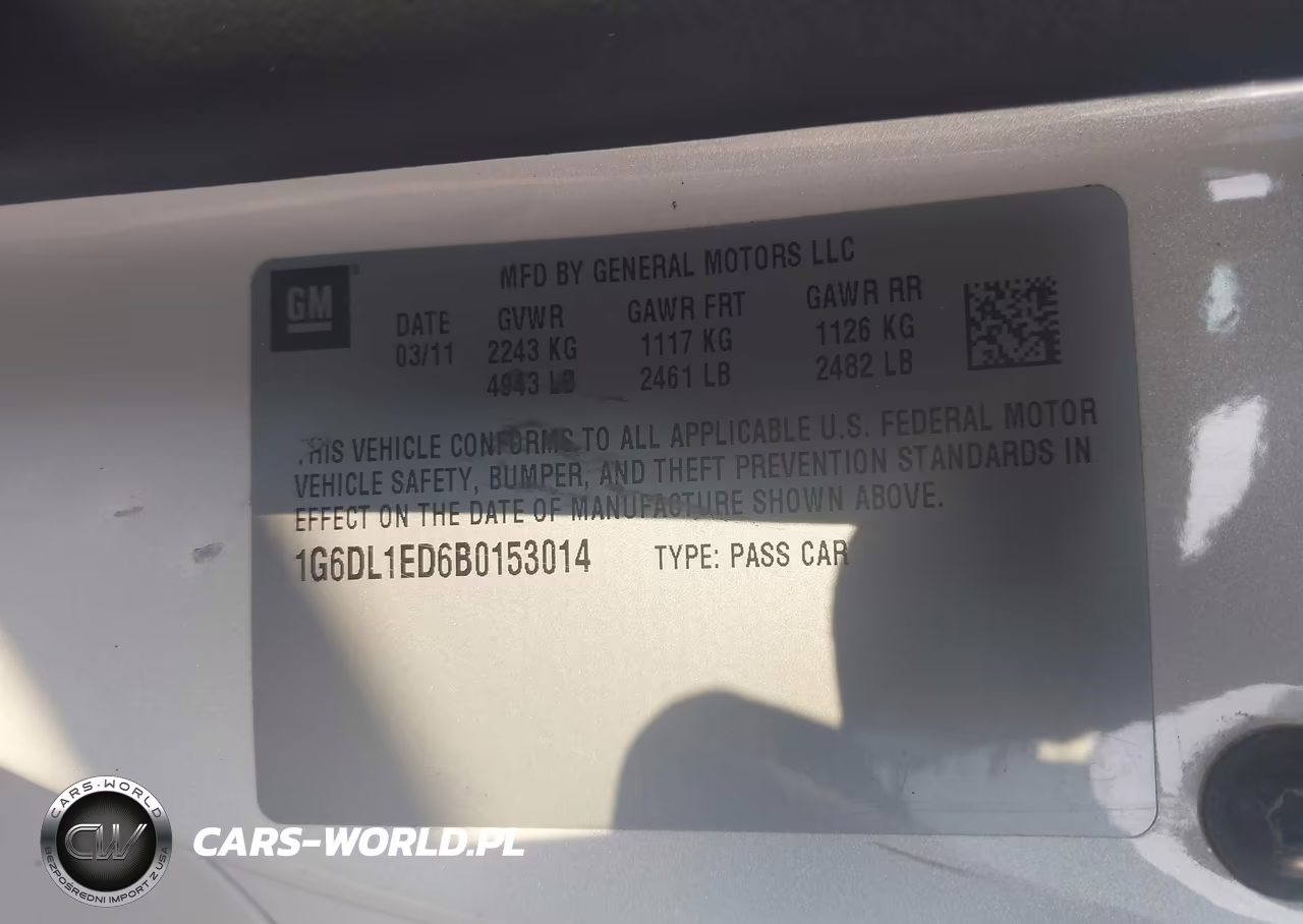 2011 Cadillac Cts Performance VIN:1G6DL1ED6B0153014 - 9