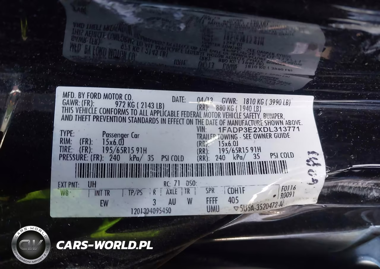 2013 Ford Focus S VIN:1FADP3E2XDL313771 - 9