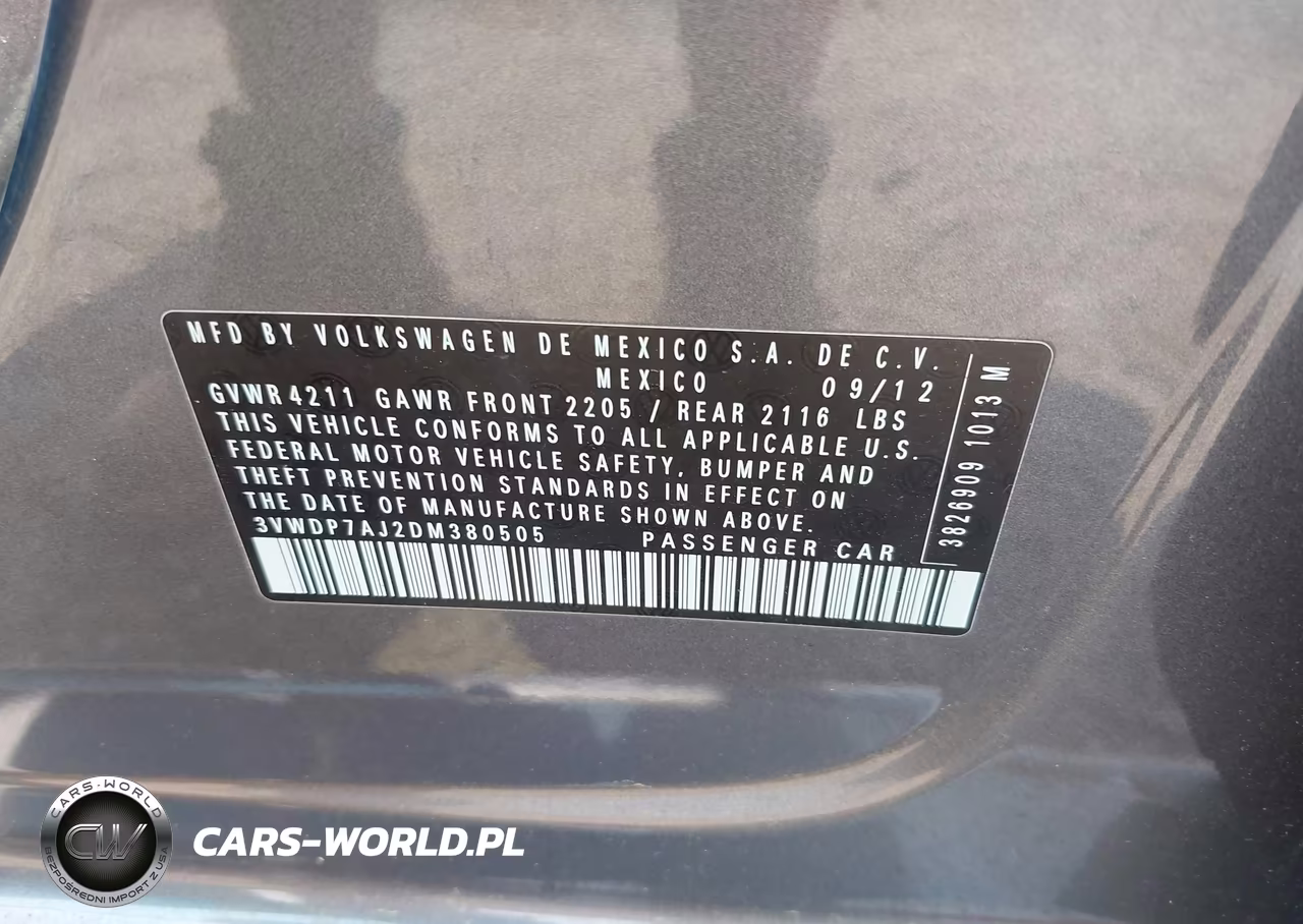2013 Volkswagen Jetta 2.5L Se VIN:3VWDP7AJ2DM380505 - 9