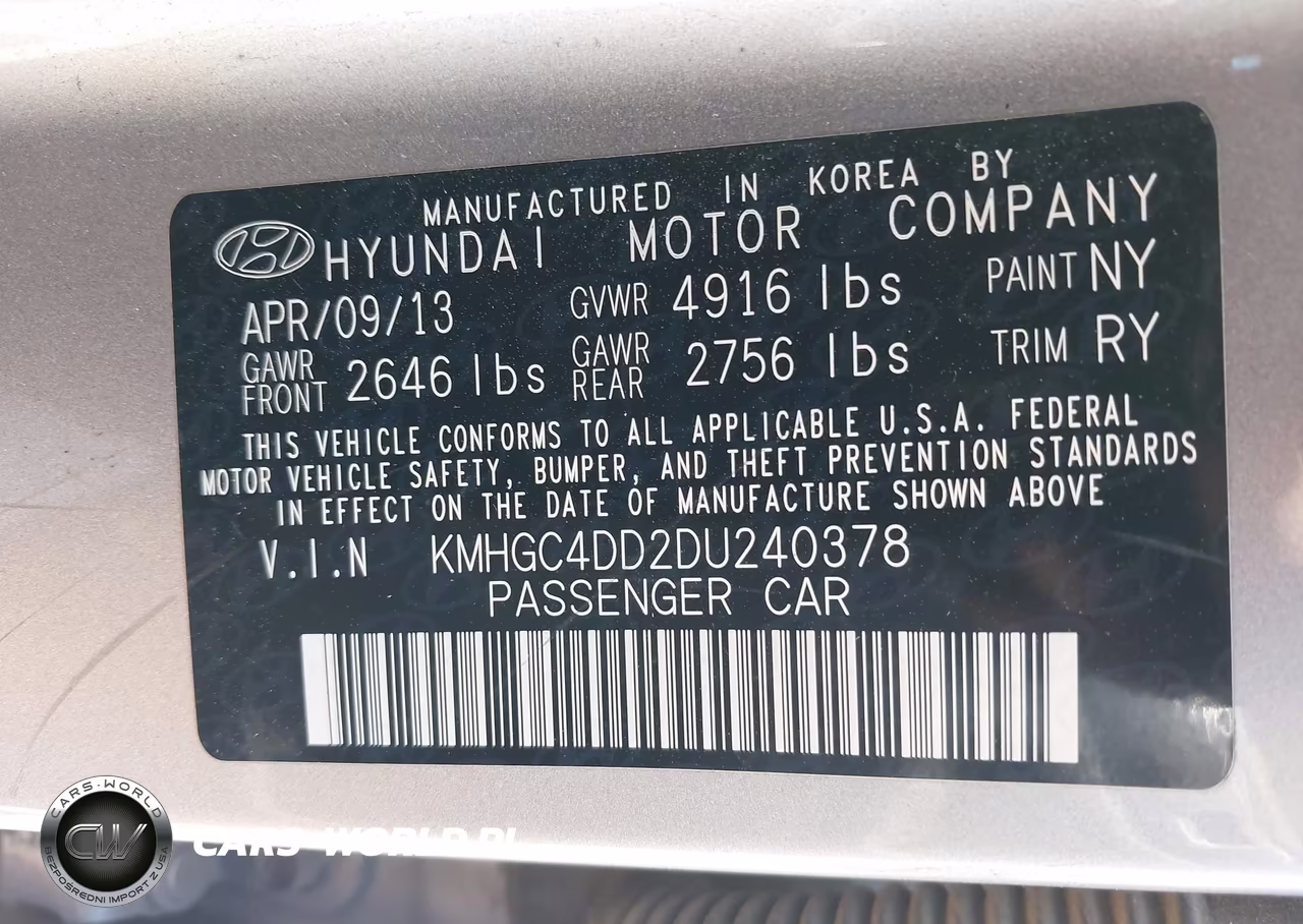 2013 Hyundai Genesis 3.8 VIN:KMHGC4DD2DU240378 - 9
