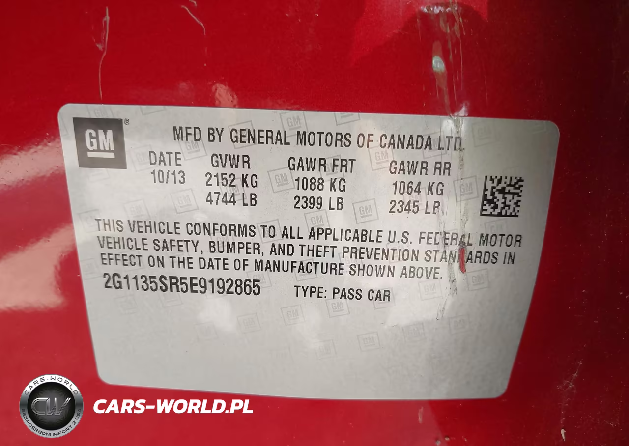 2014 CHEVROLET IMPALA LT ECO VIN:2G1135SR5E9192865 - 9